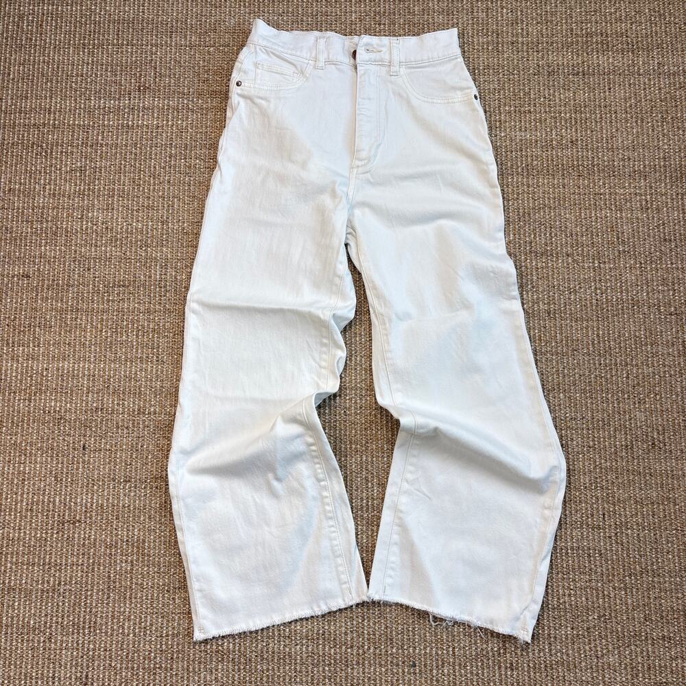 🤍 DL1961 Hepburn High Rise Wide Leg Jeans | Size 25 | Cream | Excellent